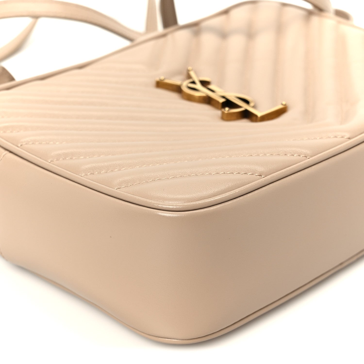 Calfskin Matelasse Monogram Lou Camera Bag Nude Powder