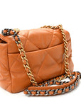 Lambskin Quilted Medium CHNL 19 Flap Light Brown