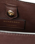 Grainy Calfskin Snakeskin Small Milton Satchel  Brown Natural