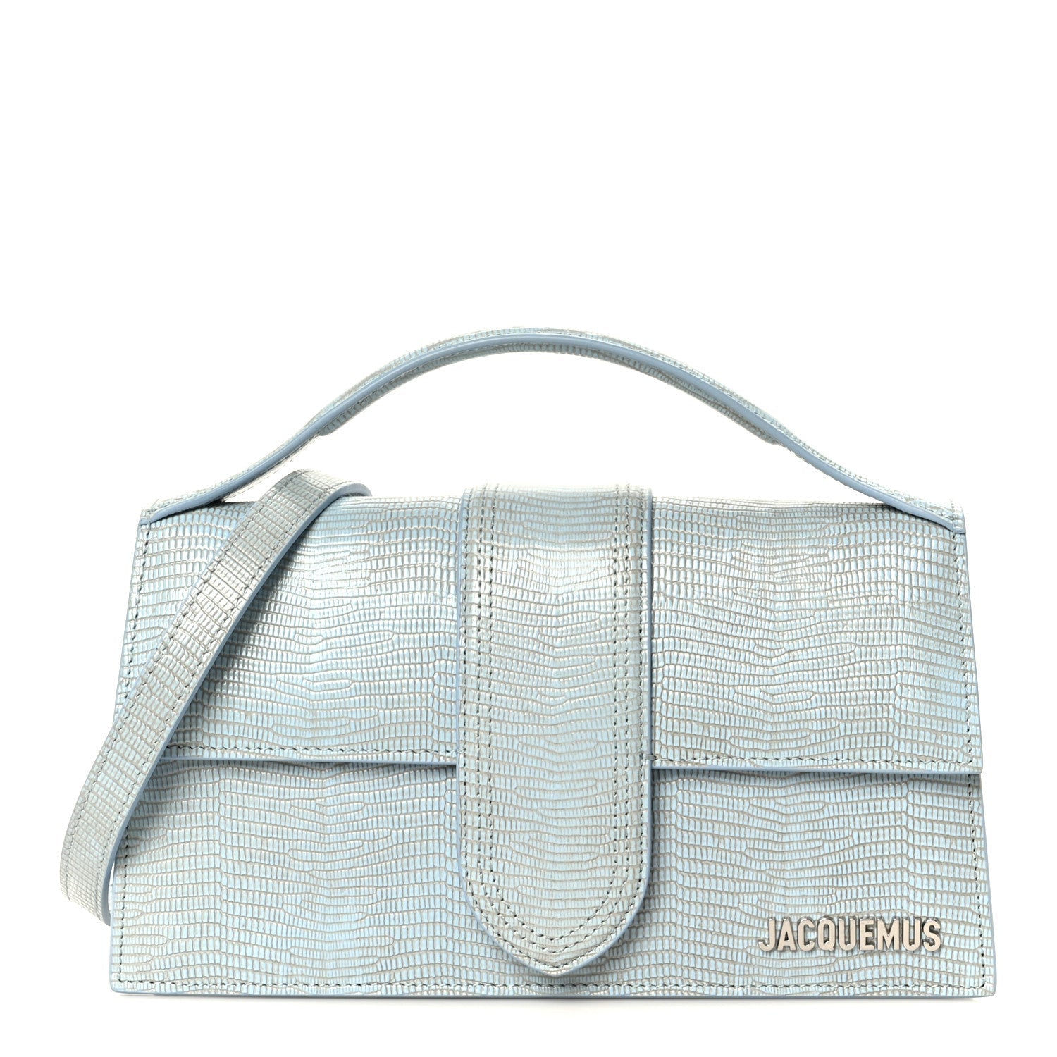 Calfskin Lizard Embossed Le Grand Bambino Light Blue