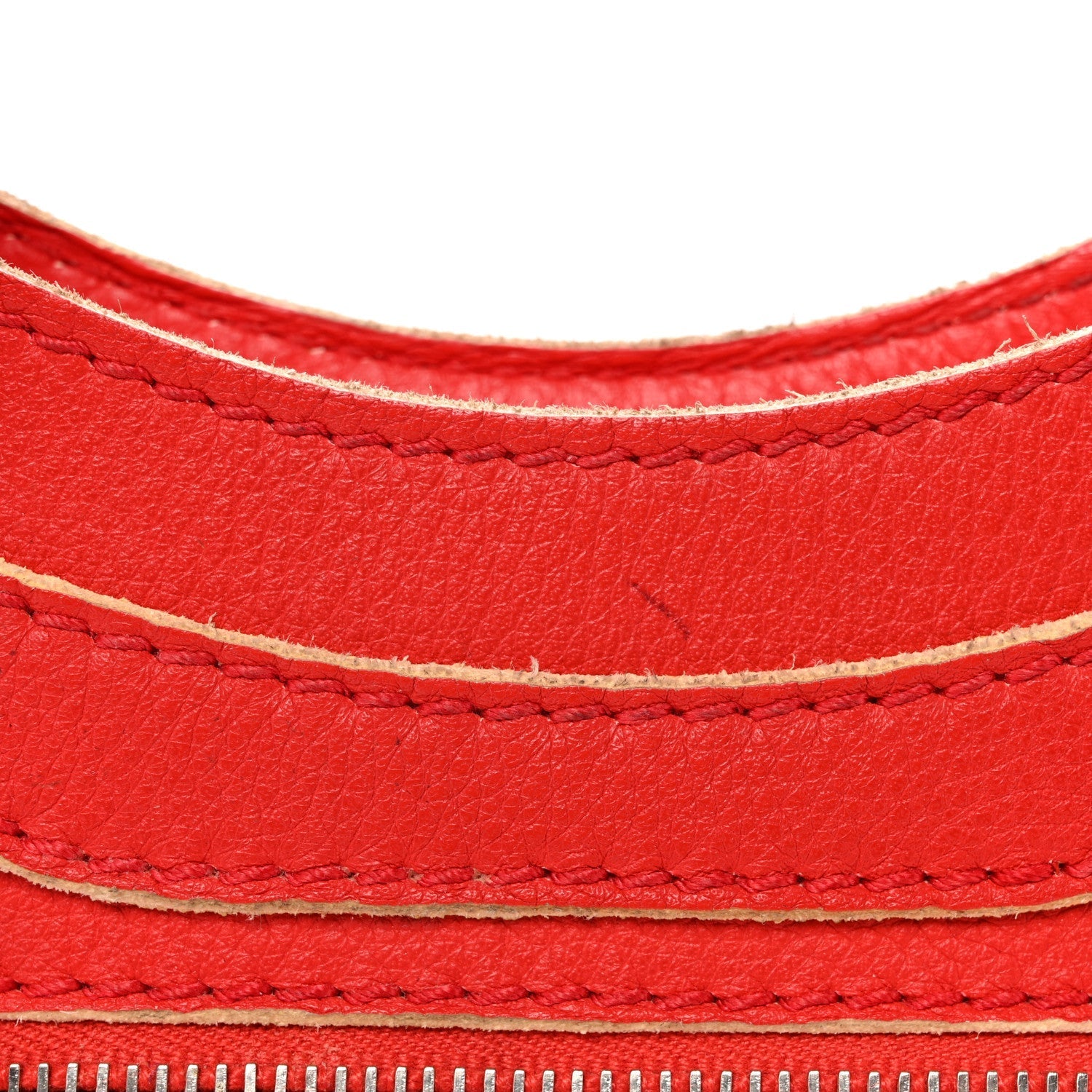 Supple Grained Calfskin Classic Silver Hardware Highlight Mini City Rouge Fraise