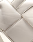Nappa Intreccio Padded Top Handle Shoulder Bag White