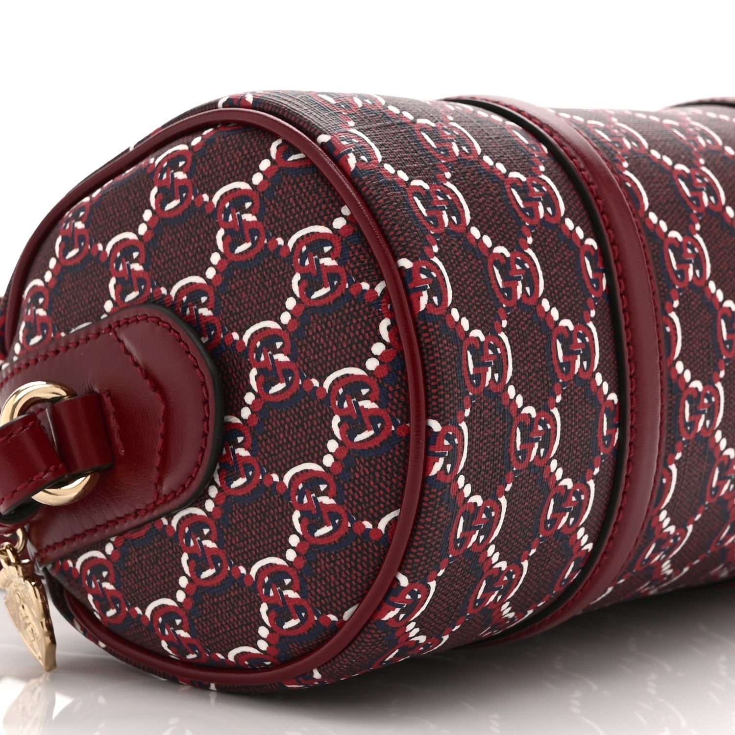 GG Shadow Monogram Ophidia Top Handle Bowler Bag  Rosso Ancora Red