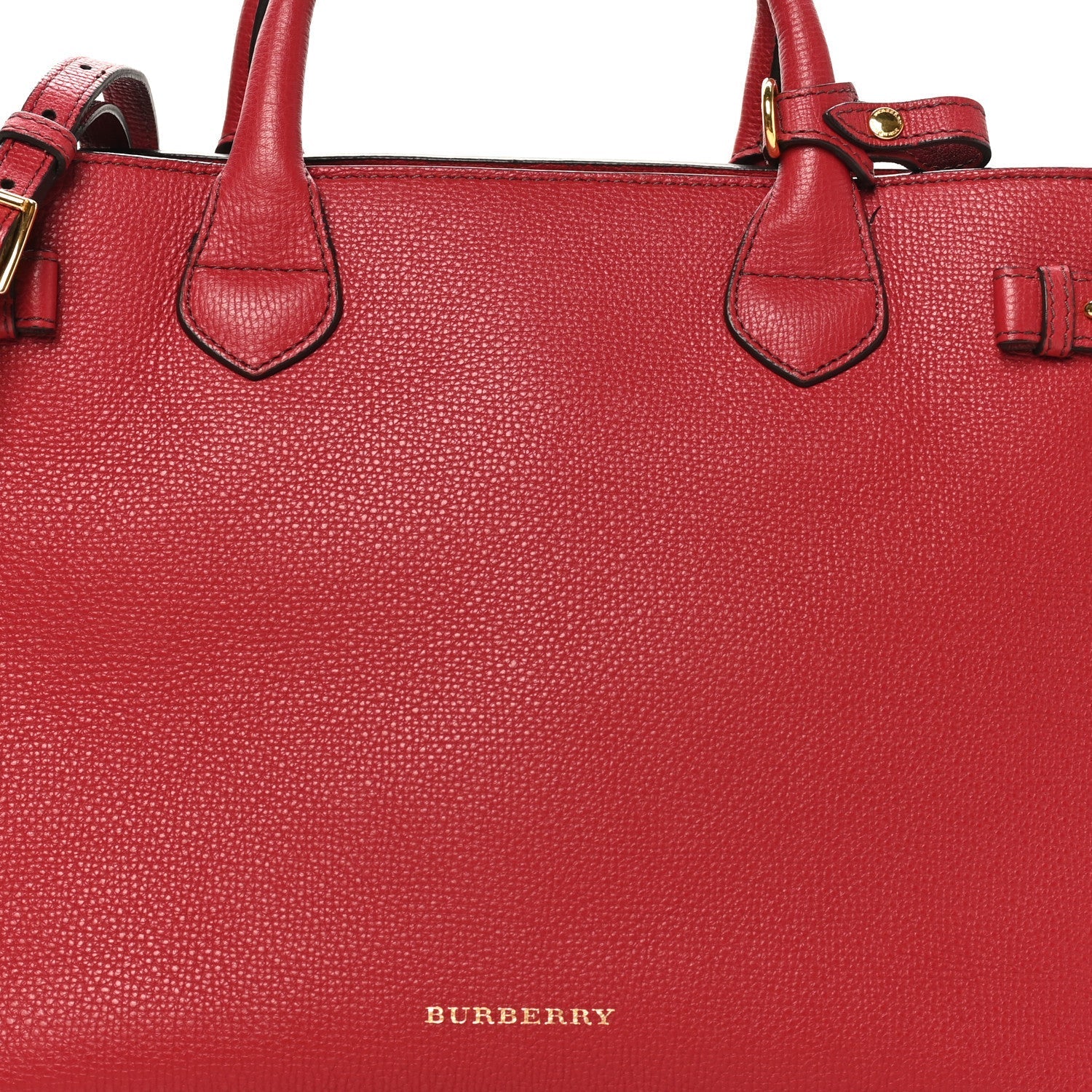 Derby Calfskin House Check Medium Banner Tote Russet Red