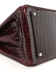 Shiny Porosus Crocodile Birkin 35 Bourgogne