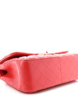 Lambskin Quilted Jumbo Double Flap Red