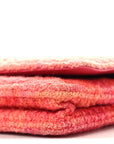 Wool Tweed Lambskin Quilted CHNL 19 Wallet On Chain WOC Coral Pink