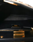 Shearling Nappa Macro FF 1974 Mini Peekaboo Iconic Satchel Tobacco Black