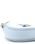 Grained Calfskin Web Medium Jackie 1961 Hobo Light Blue