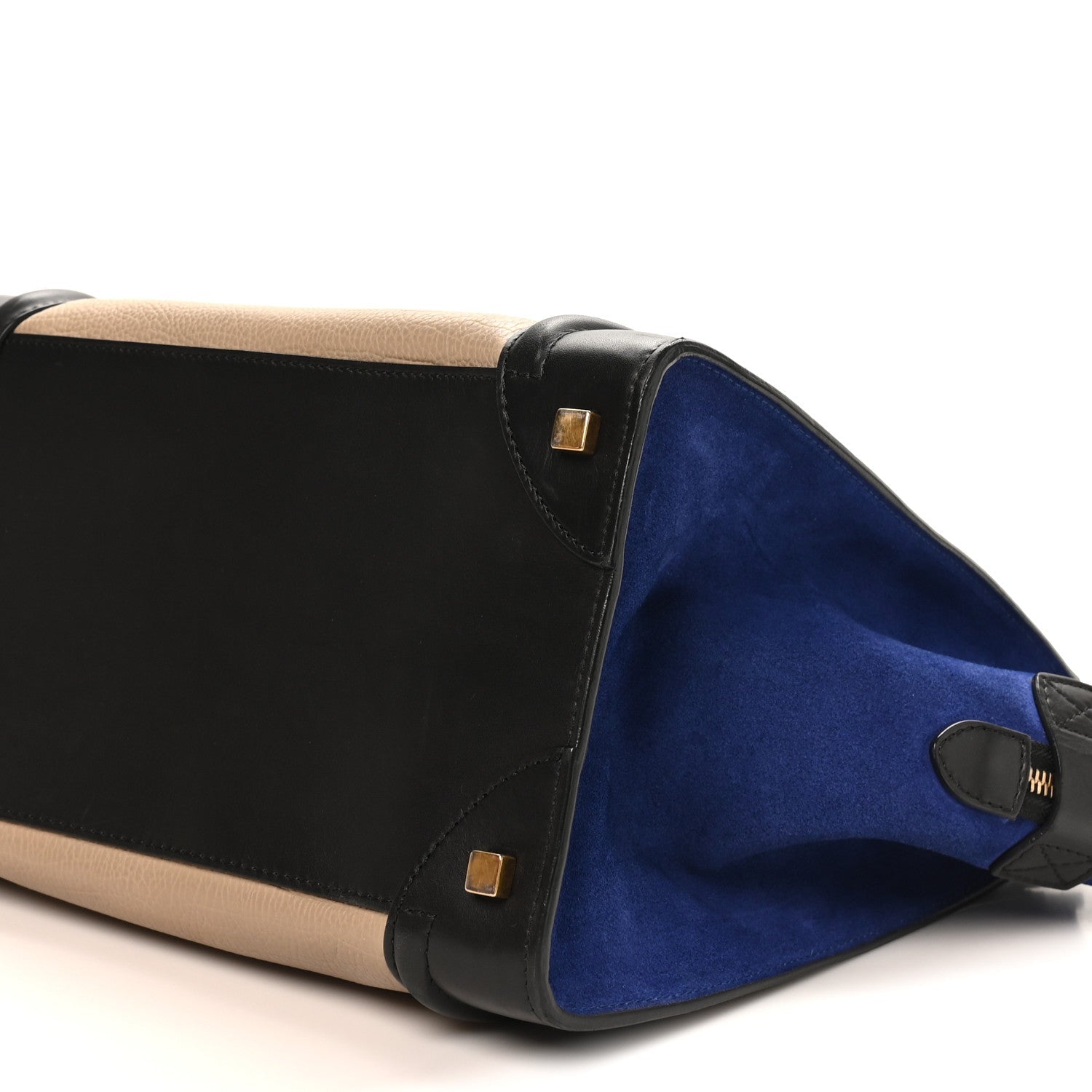 Elephant Calfskin Suede Mini Tri-Color Luggage Sand