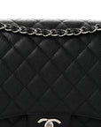 Caviar Quilted Maxi Double Flap Black