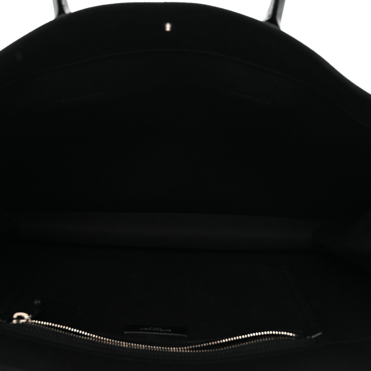 Linen Calfskin Rive Gauche Tote Black