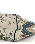 Canvas Embroidered Large D-Constellation Book Tote Latte Multicolor