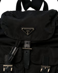 Tessuto Nylon Saffiano Small Backpack Black