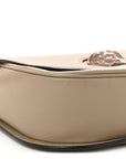 Grained Calfskin La Medusa Flap Shoulder Bag Taupe