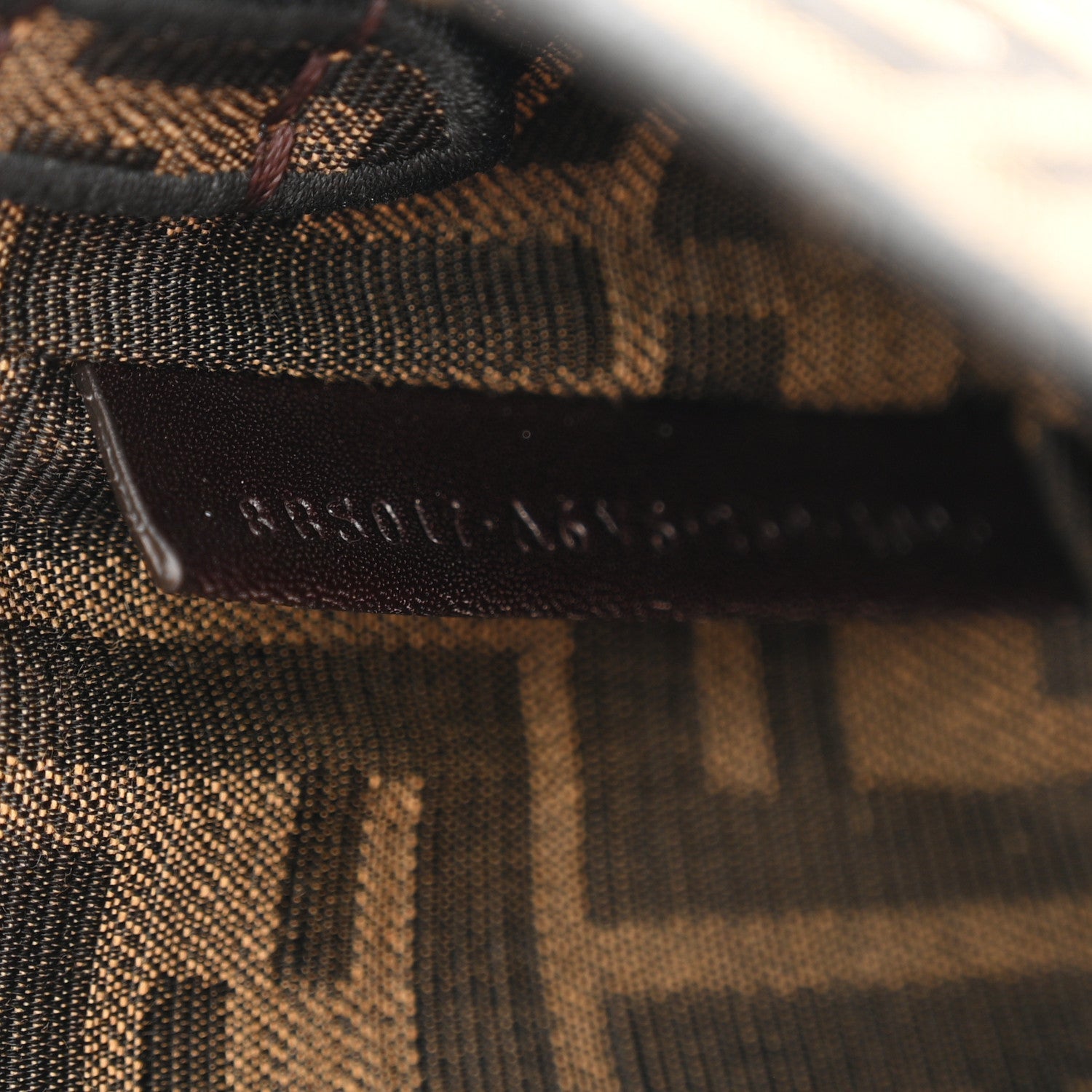 Fabric Jacquard FF 1974 Mini Baguette Tobacco Moro Black