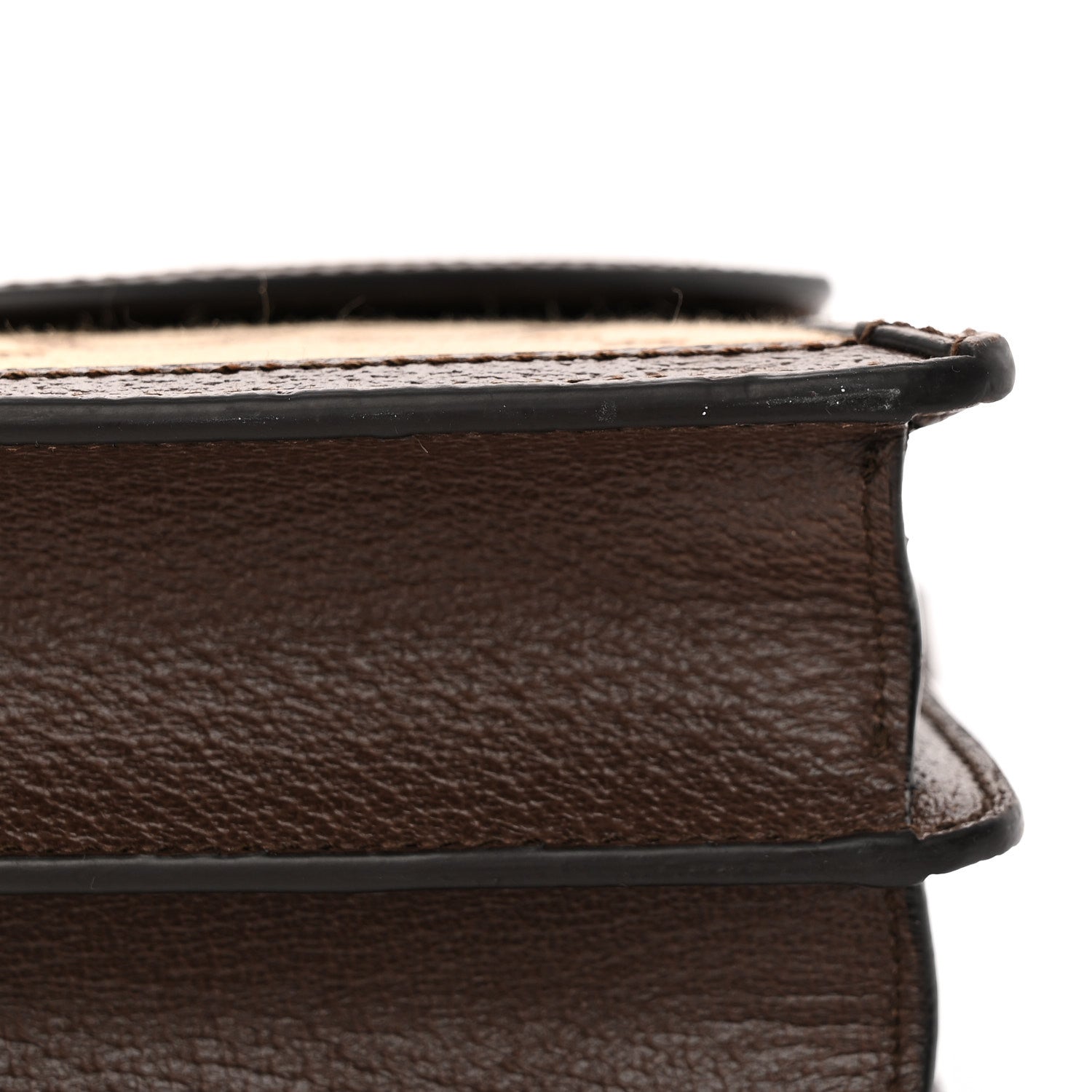 Monogram Jumbo GG Textured Dollar Calfskin Web Small Ophidia Padlock Top Handle Bag Camel Ebony New Acero