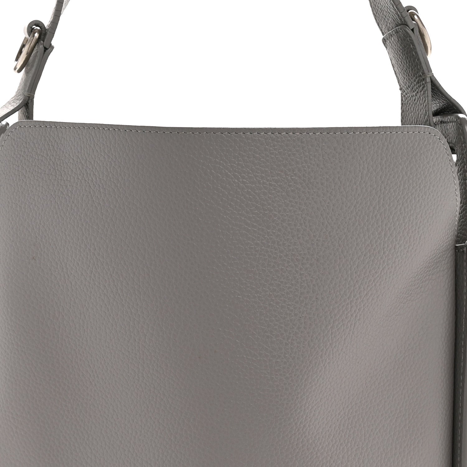 Calfskin Logo Embossed Small Tool 2.0 North-South Tote BLCG Grey