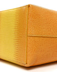 Calfskin Lizard Embossed Medium London Tote Marigold