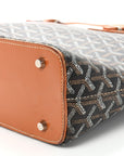 Goyardine Stripe Sac Marie Galante GM Black Gold