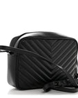 Calfskin Matelasse Monogram Monochrome Lou Camera Bag Black