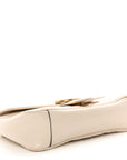 Calfskin Matelasse Small GG Marmont Shoulder Bag White