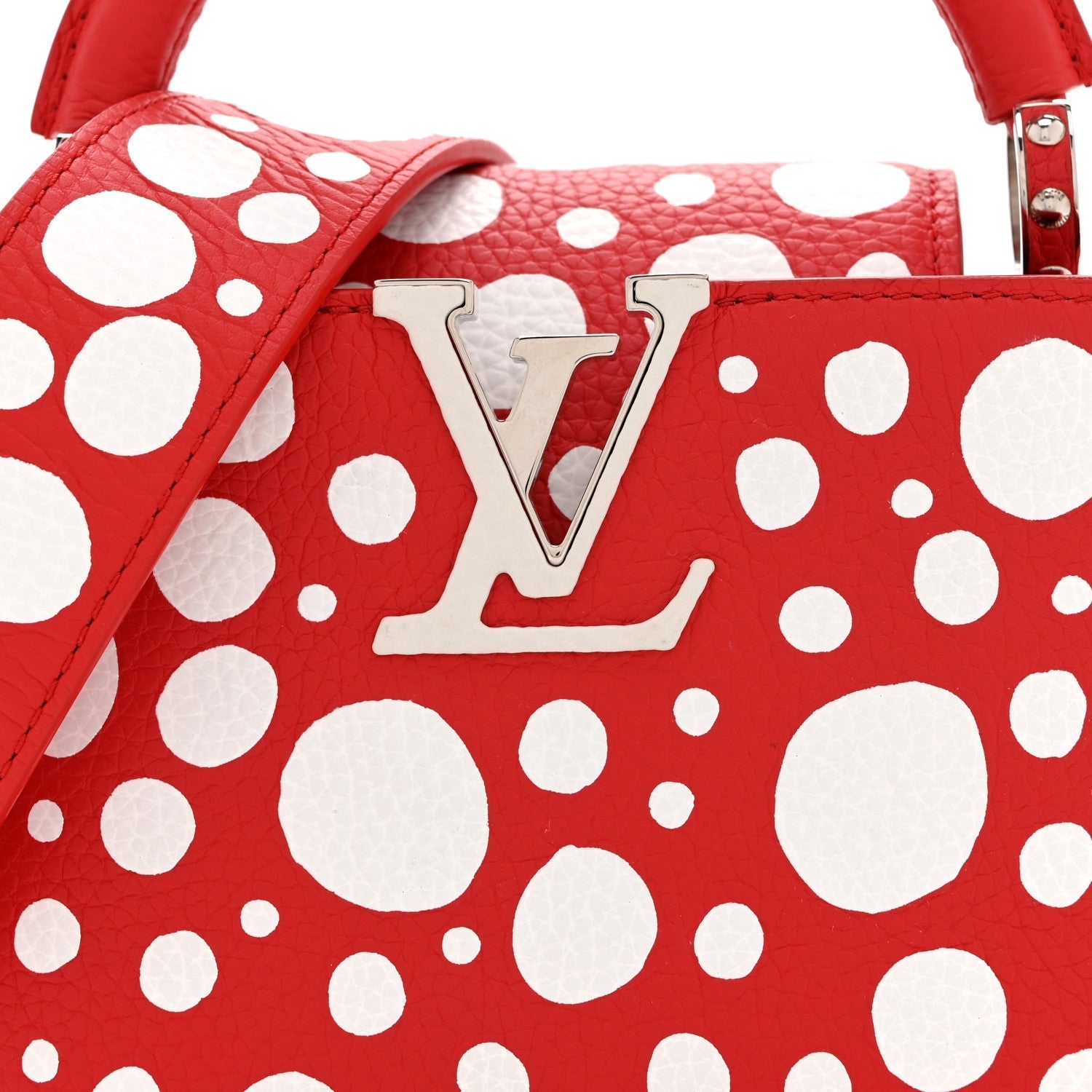 LV X YK Taurillon Capucines Mini Red White