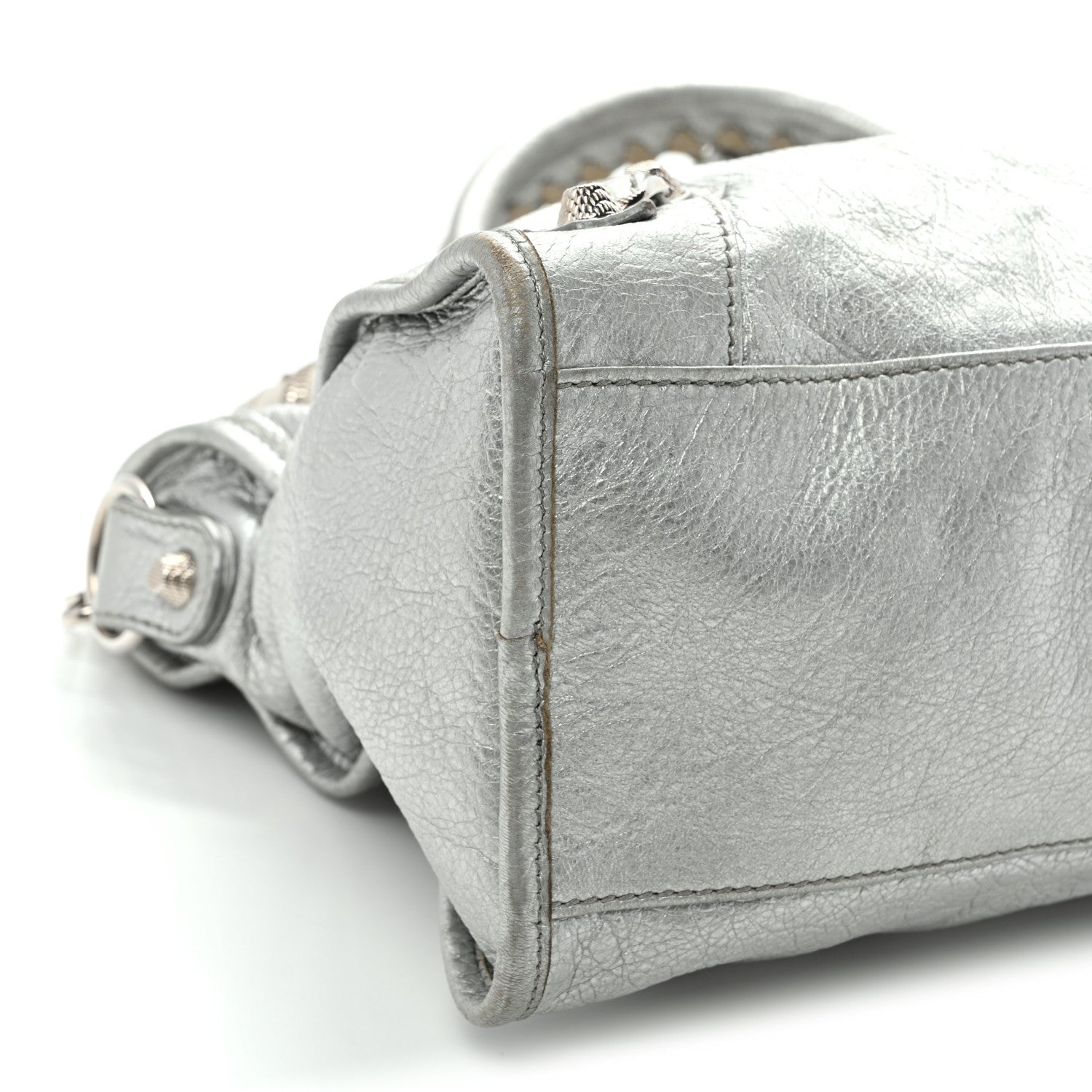 Metallic Agneau Giant 12 Silver Hardware City Gris Aluminum