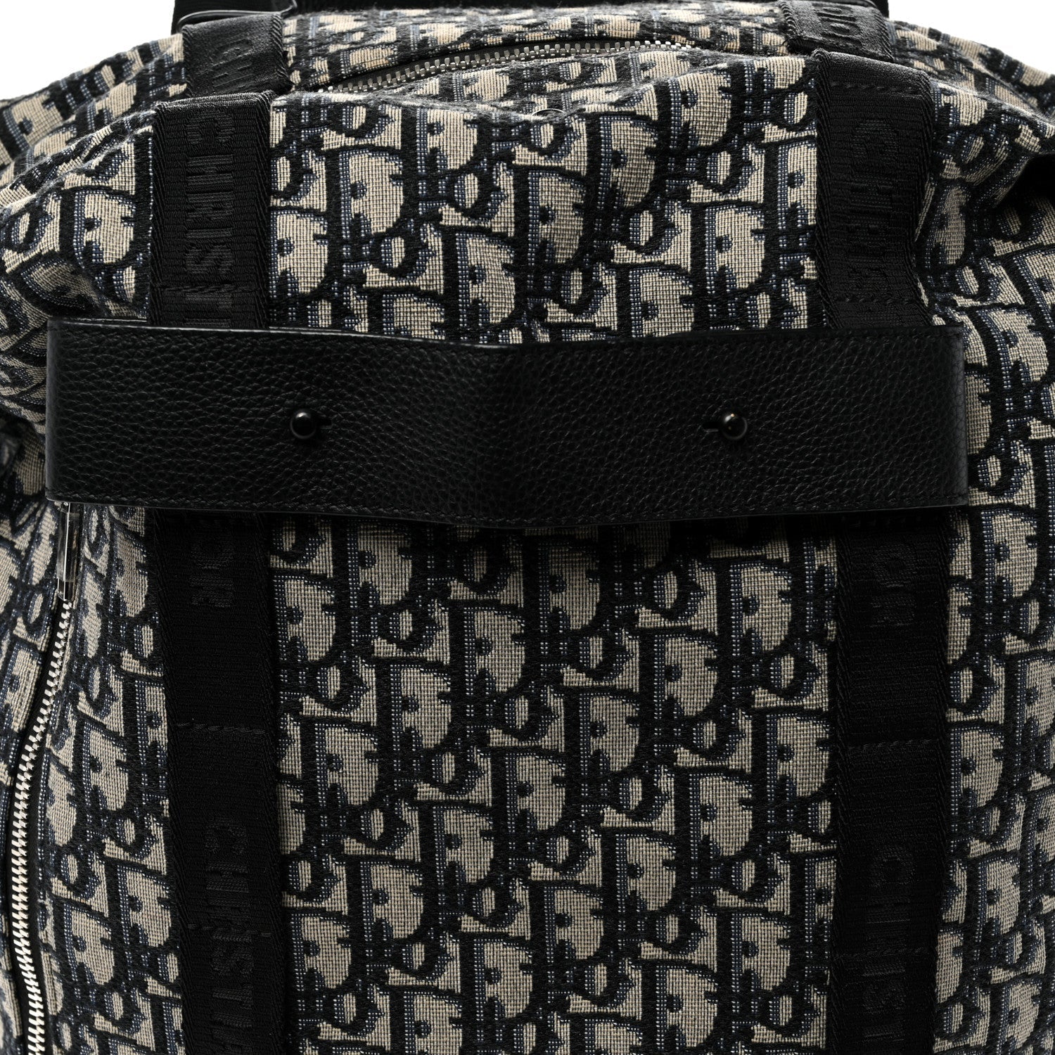 Oblique Calfskin Safari Backpack Navy Blue