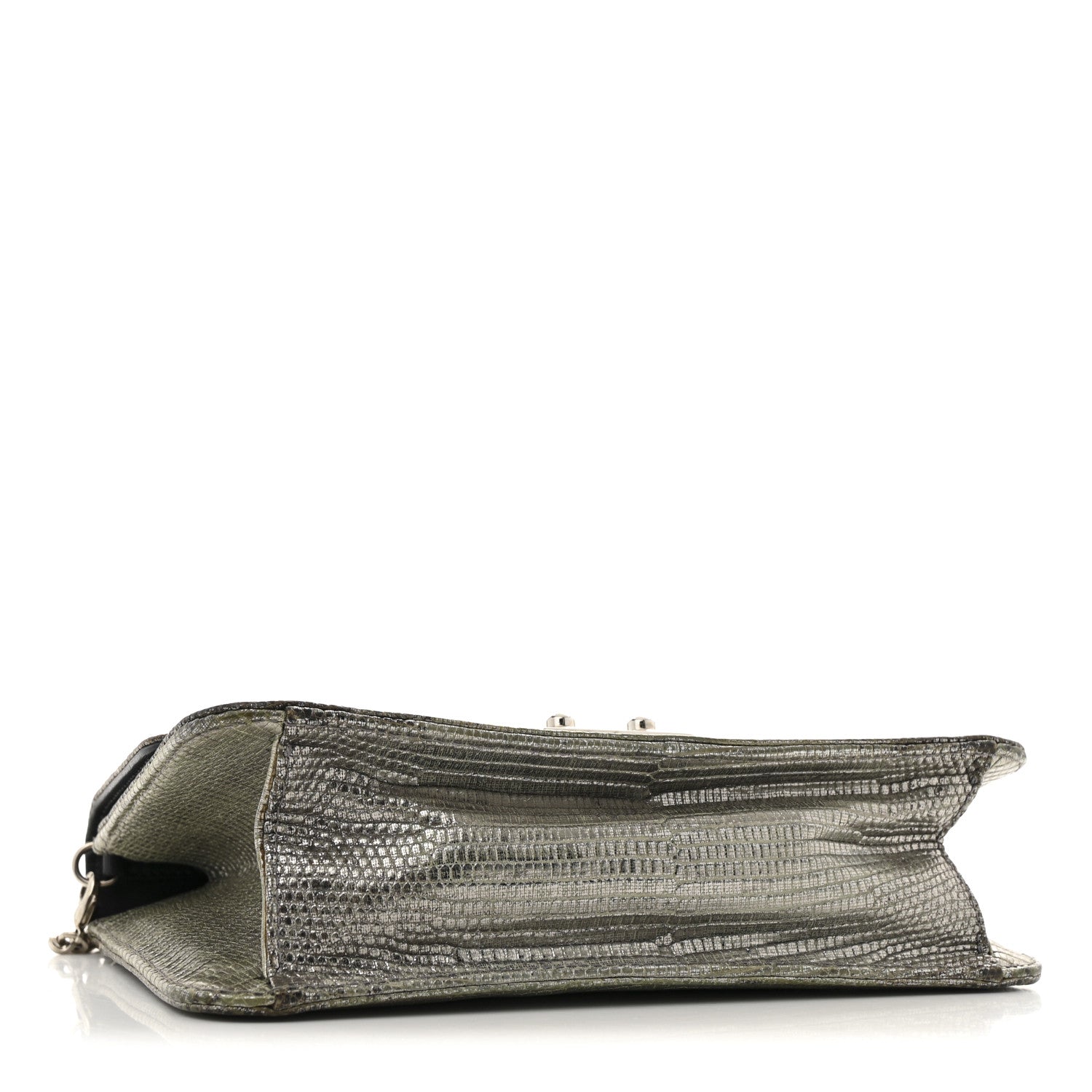 Metallic Lizard Miss D1OR Promenade Pouch Gunmetal