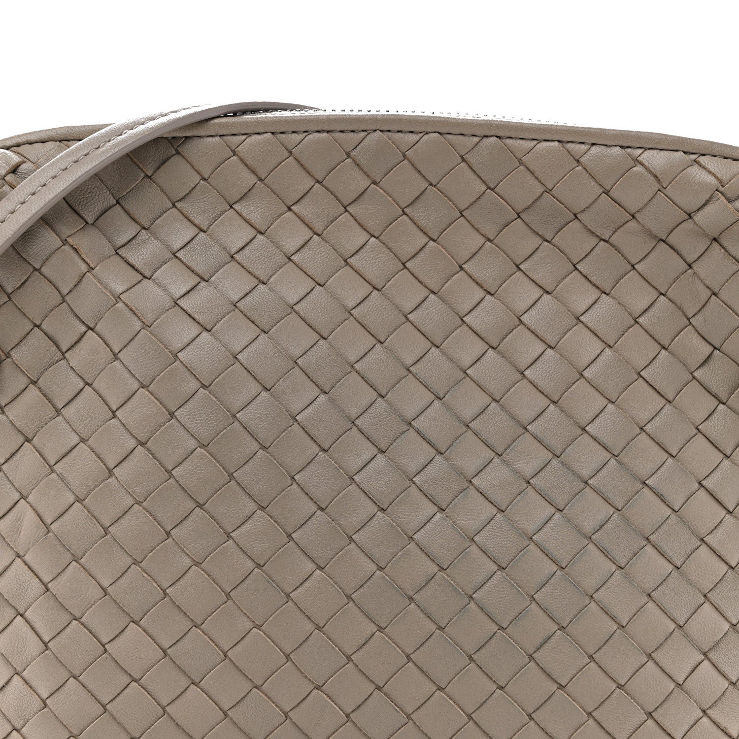 Nappa Intrecciato Nodini Crossbody Messenger Steel