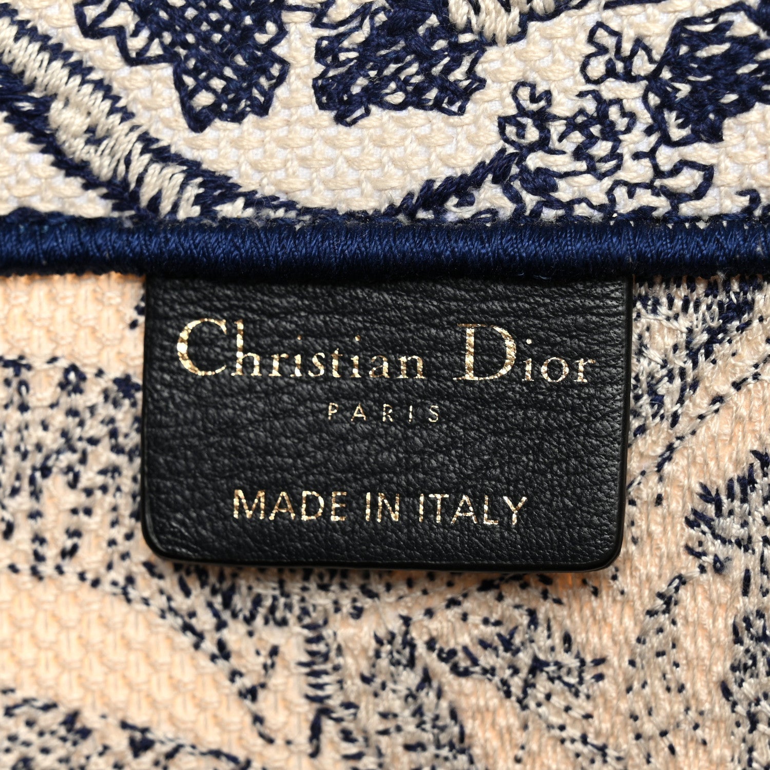 Canvas Embroidered Large D1ORiviera Toile De Jouy Book Tote Blue