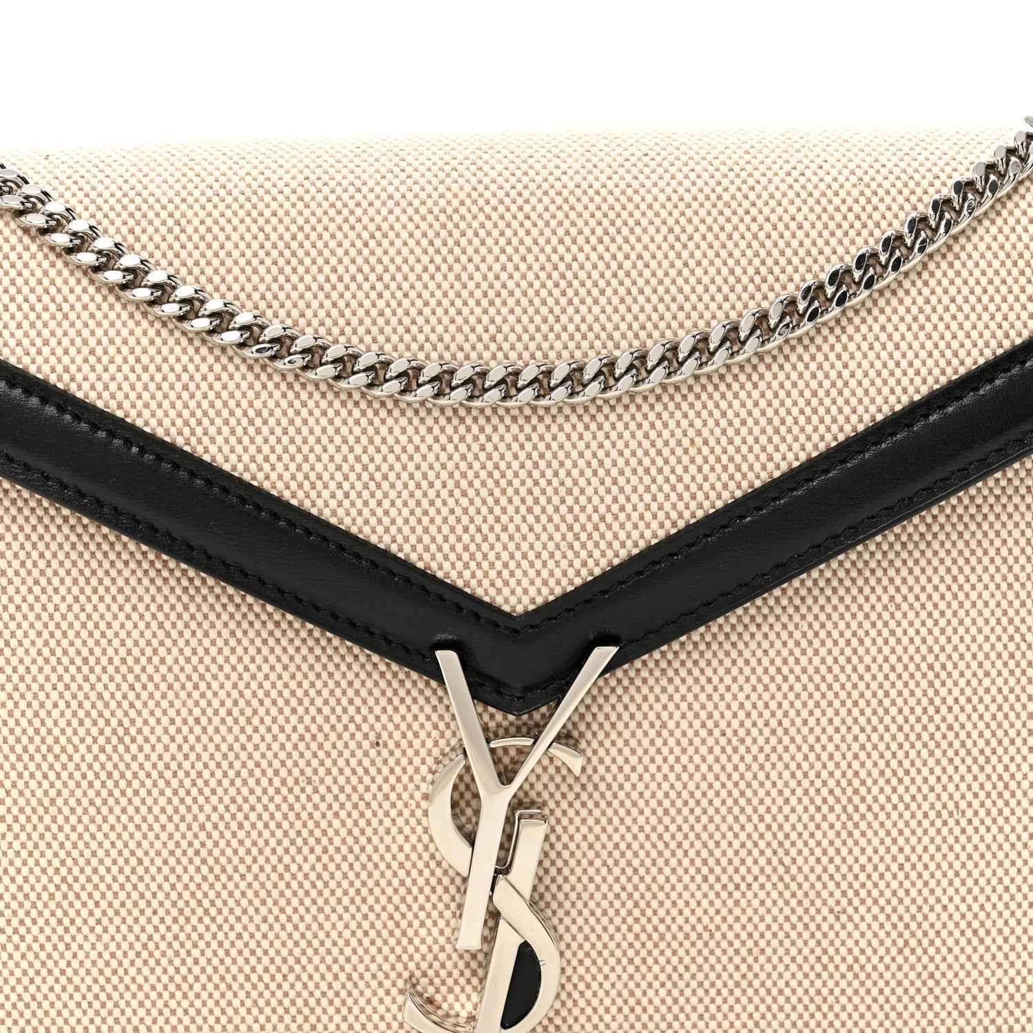 Canvas Calfskin Classic Monogram Cassandra Natural Black