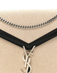 Canvas Calfskin Classic Monogram Cassandra Natural Black
