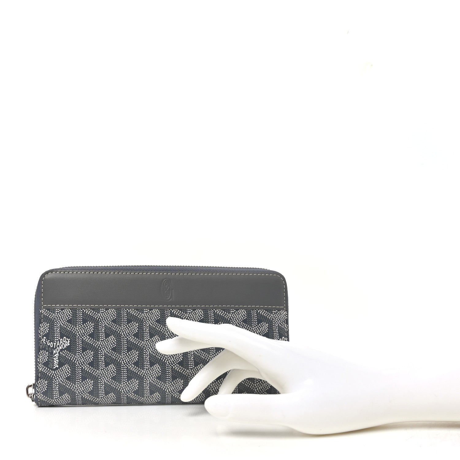 Goyardine Matignon Zip Around GM Wallet Grey