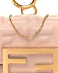 Nappa Matisse FF Embossed Nano Maxi Buckle Baguette Charm Rosa Quarzo