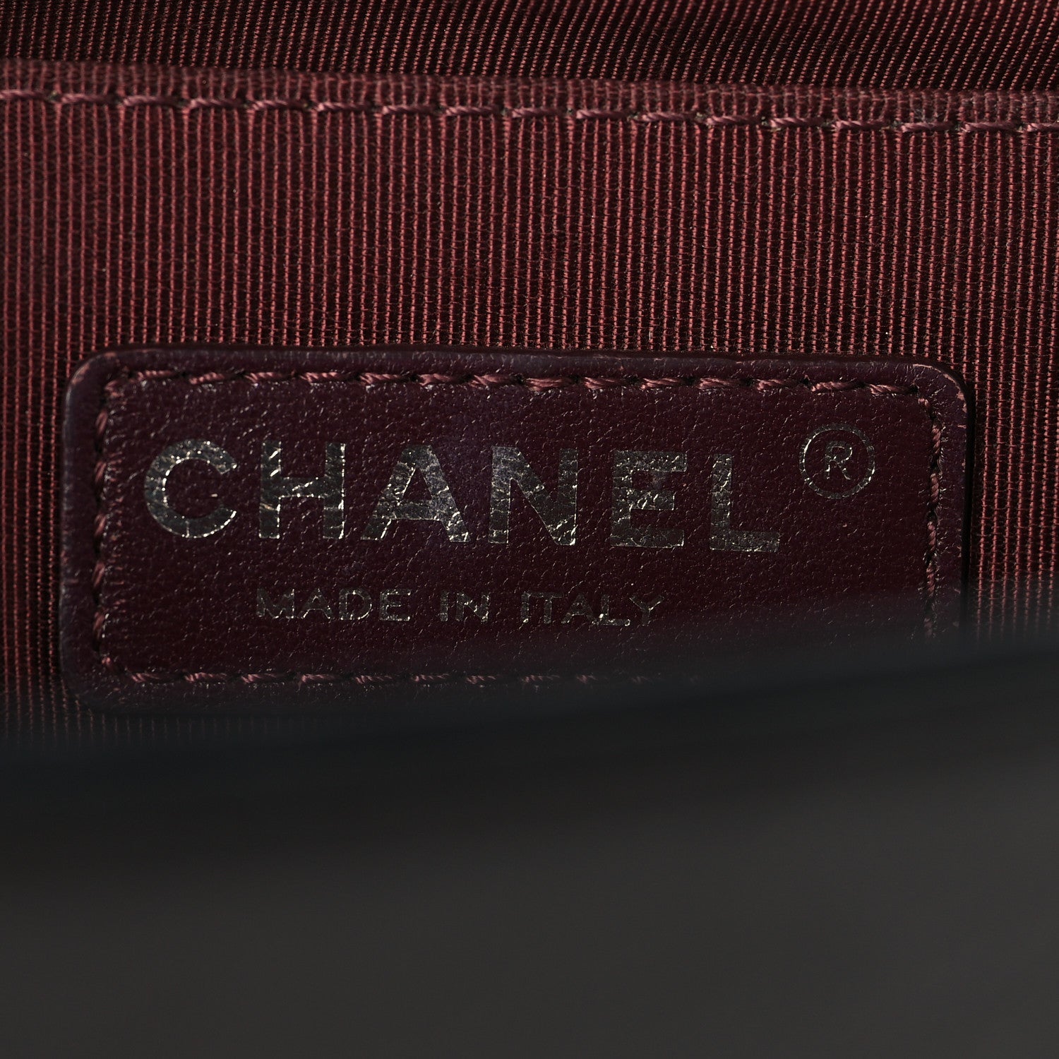 Calfskin Chevron Quilted Medium Chain Boy Flap Black