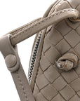 Nappa Intrecciato Nodini Crossbody Messenger Steel