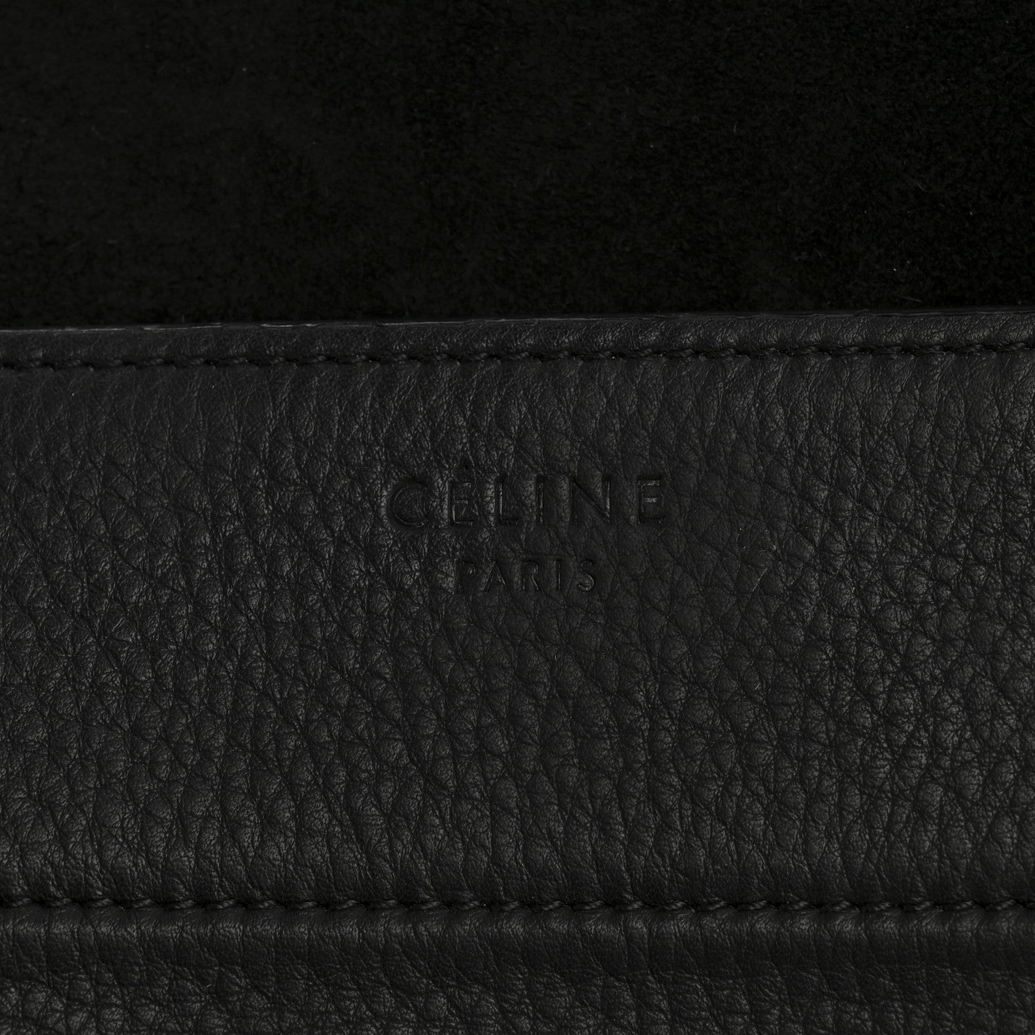 Grained Calfskin Medium Phantom Luggage Black