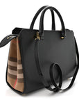 Calfskin Mega Check Small Banwell Tote Black