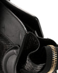 Snakeskin Large Luggage Black