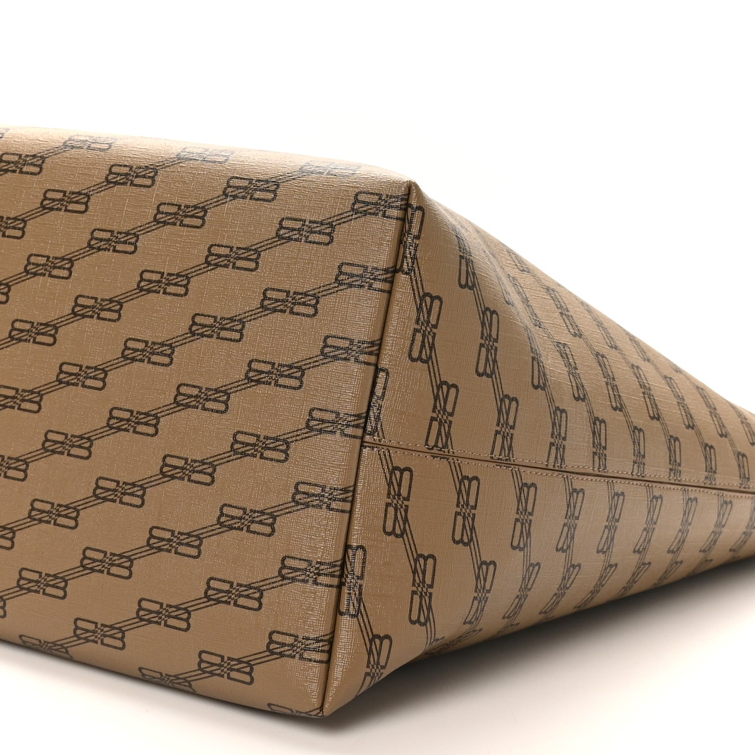 Coated Canvas BB Monogram Large Signature East West Shopper Bag Beige Brown