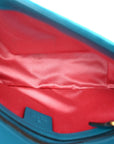 Velvet Matelasse Small GG Marmont Shoulder Bag Pavone Cyan