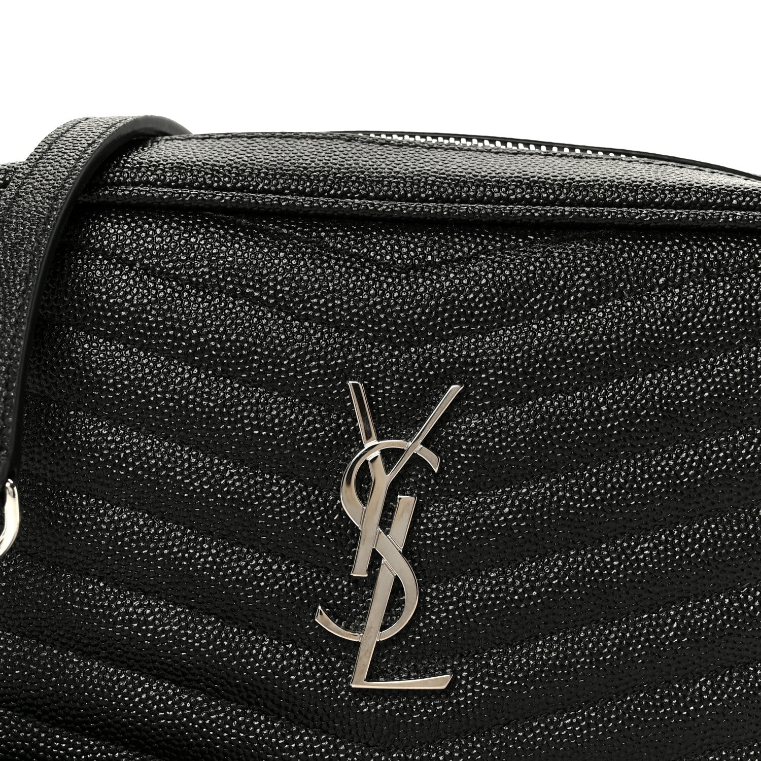 Grain De Poudre Matelasse Monogram Mini Lou Camera Bag Black