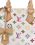 LV X TM Monogram Multicolor Speedy Bandouliere 25 White