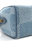 Damier Denim 3D Speedy Bandouliere 18 Denim Blue