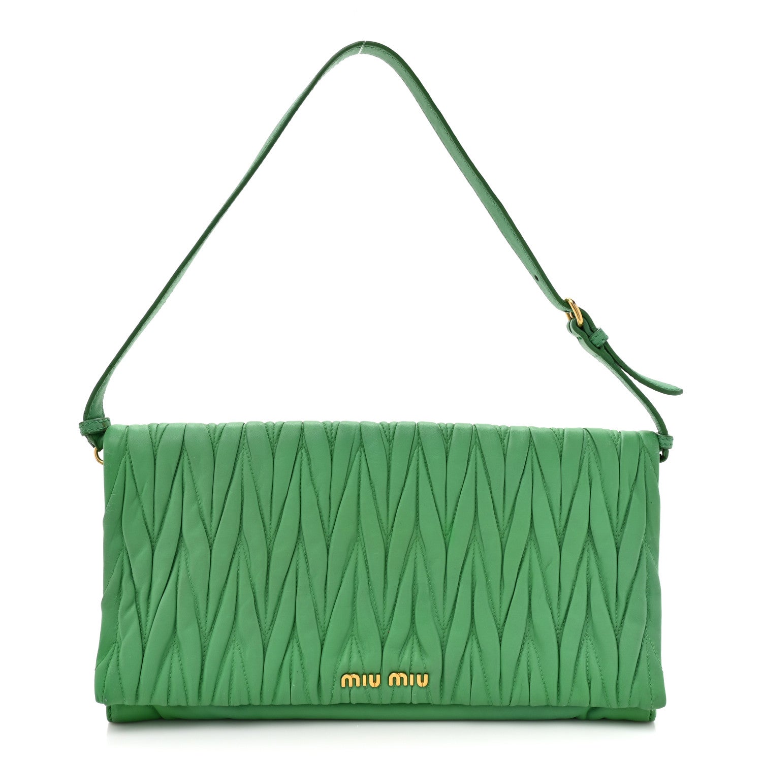 Nappa Matelasse Clutch Menta