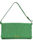 Nappa Matelasse Clutch Menta