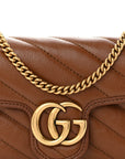 Azalea Calfskin Matelasse Diagonal Super Mini GG Marmont Shoulder Bag Cuir
