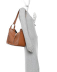 Calfskin Medium Hammock Shoulder Bag Tan